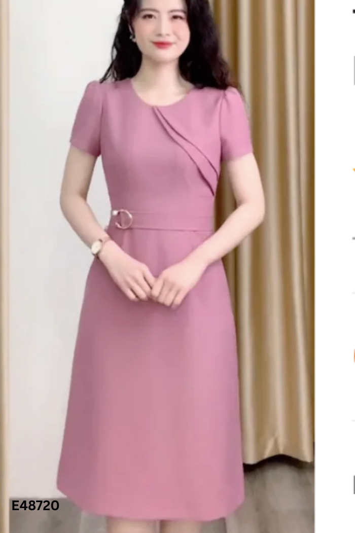 Váy hồng LYN TRAN phối đai eo