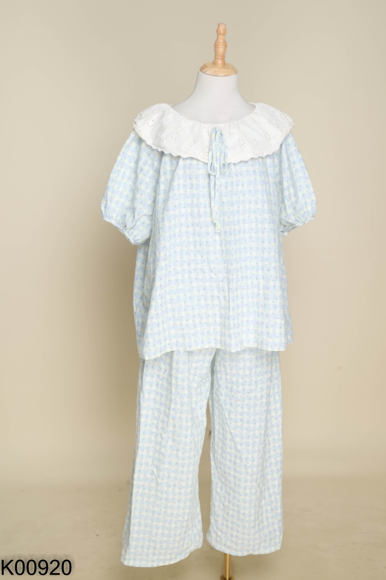 Set Pijama xanh kẻ