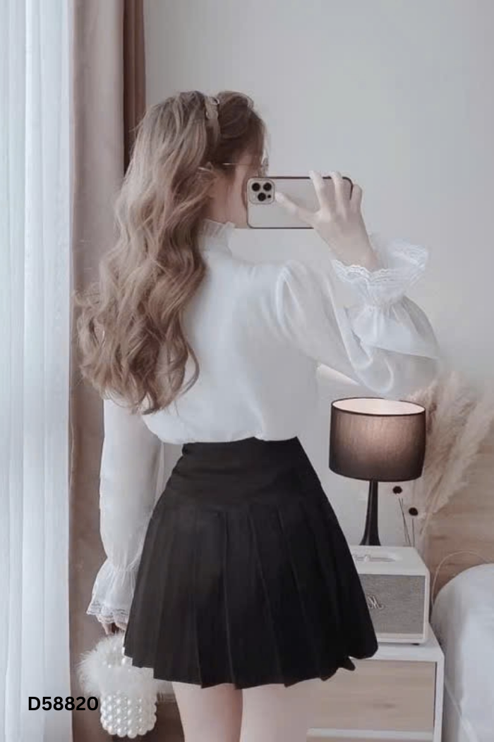 Áo voan trắng bèo