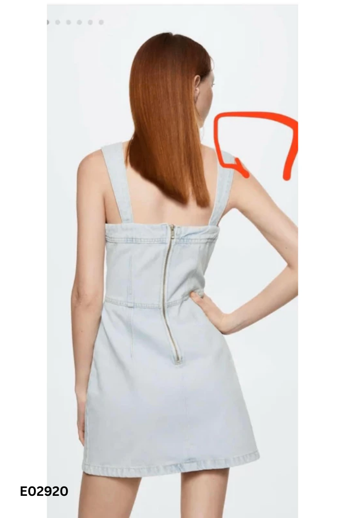 Váy jean MANGO hai dây