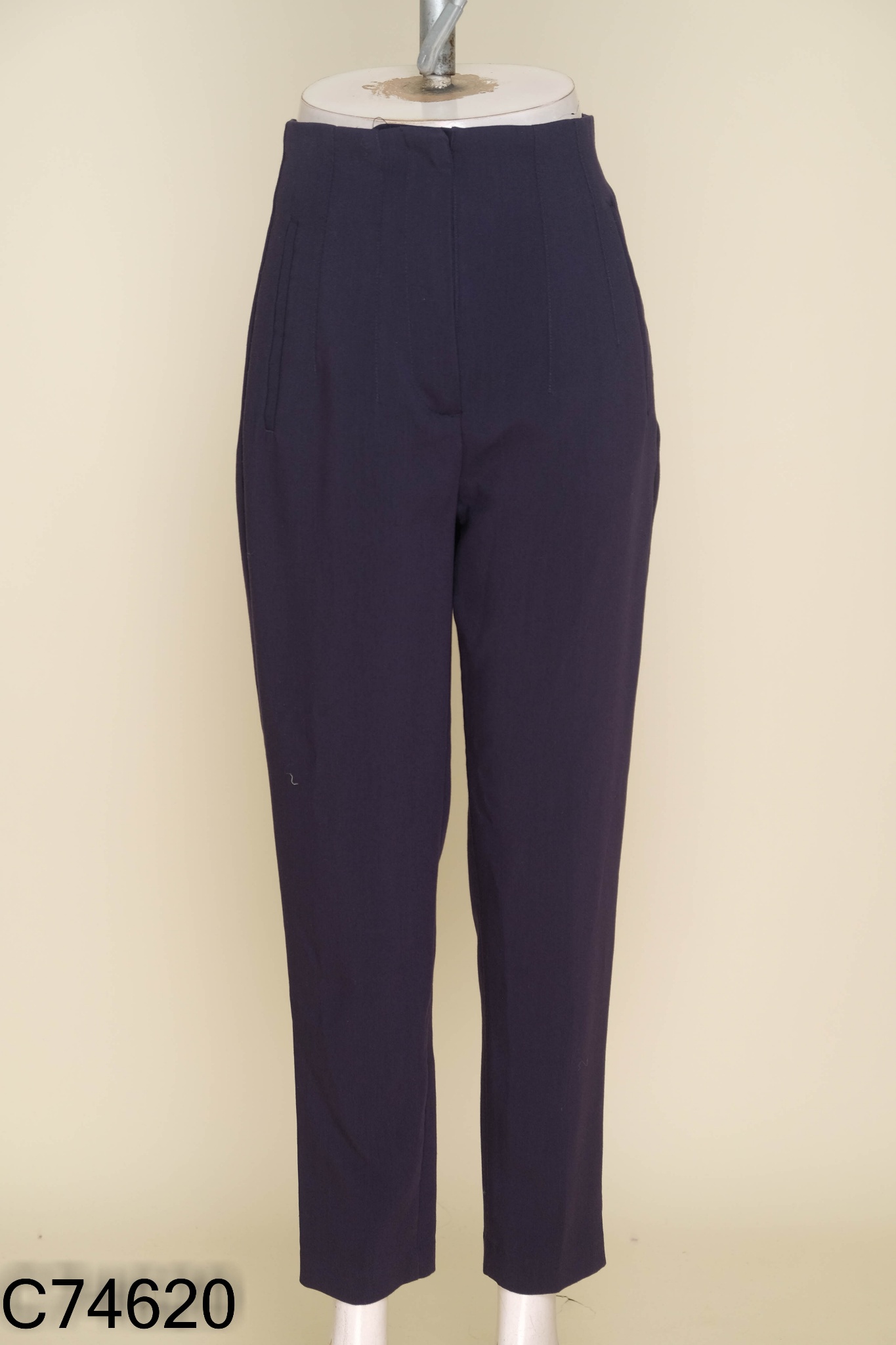 Quần ZARA baggy vải xanh than