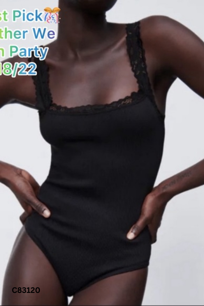Bodysuits hai dây ZARA đen