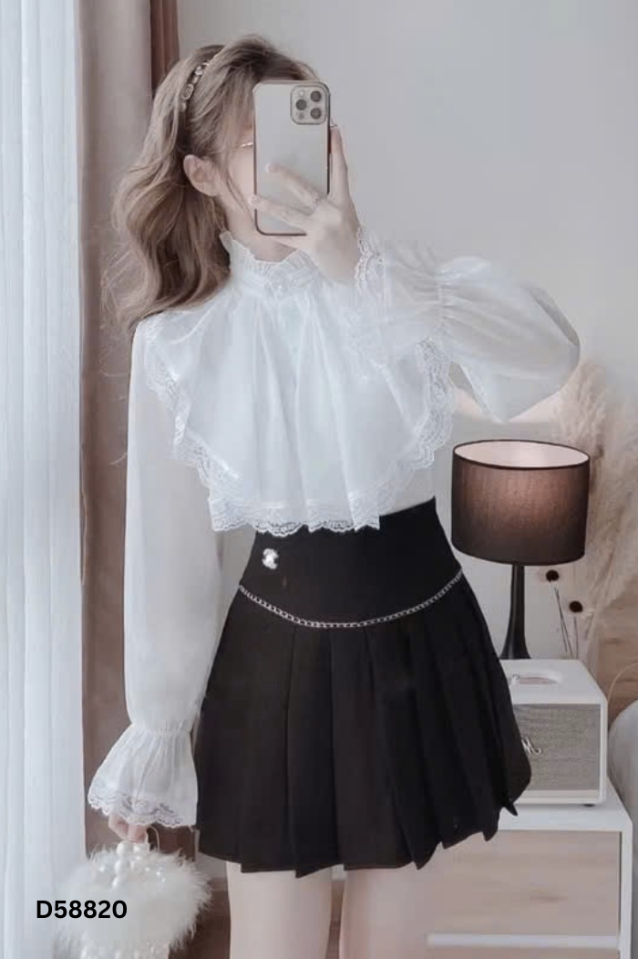Áo voan trắng bèo