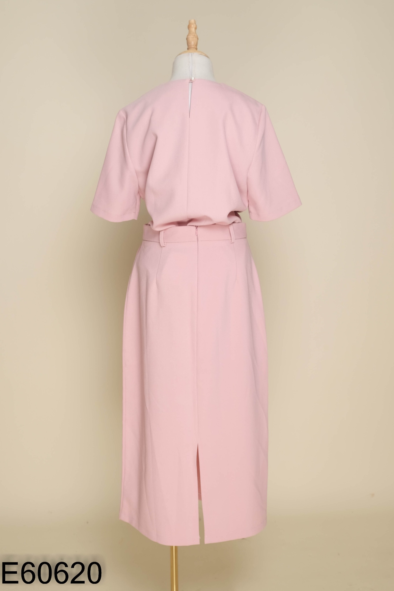 NEWTAG Set VERO MODA hồng áo cộc tay + chân váy