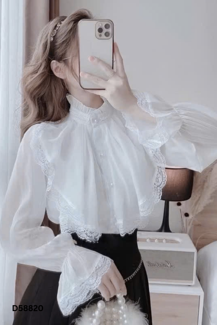 Áo voan trắng bèo