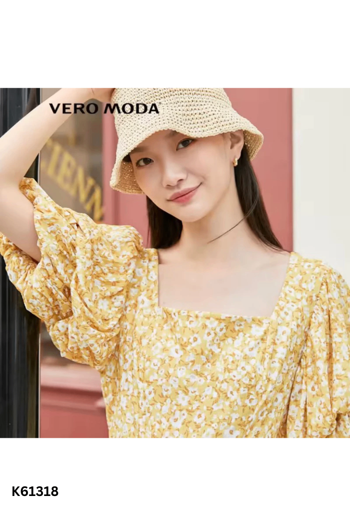 Áo VERO MODA vàng họa tiết