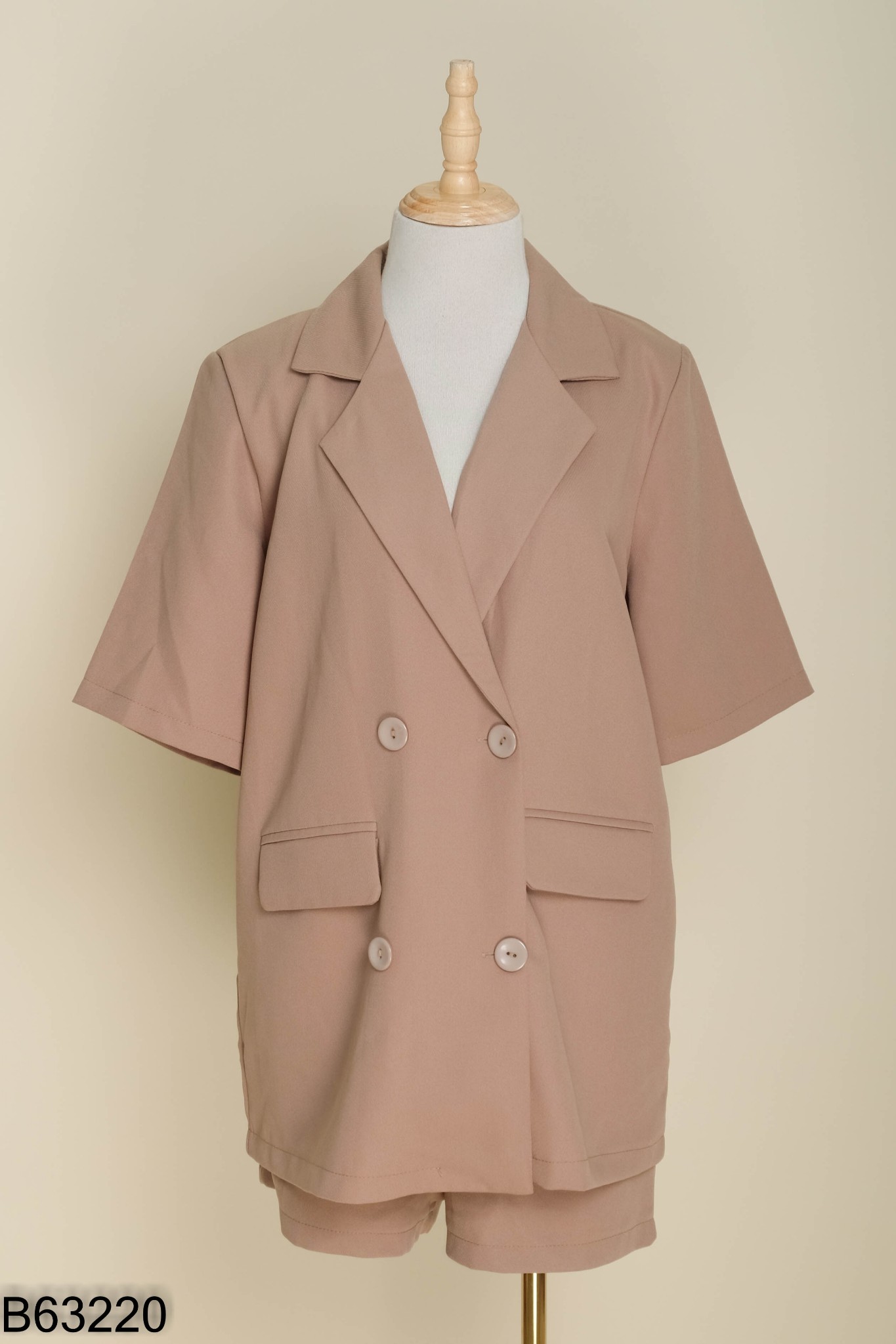SET Blazer nâu trơn + quần short