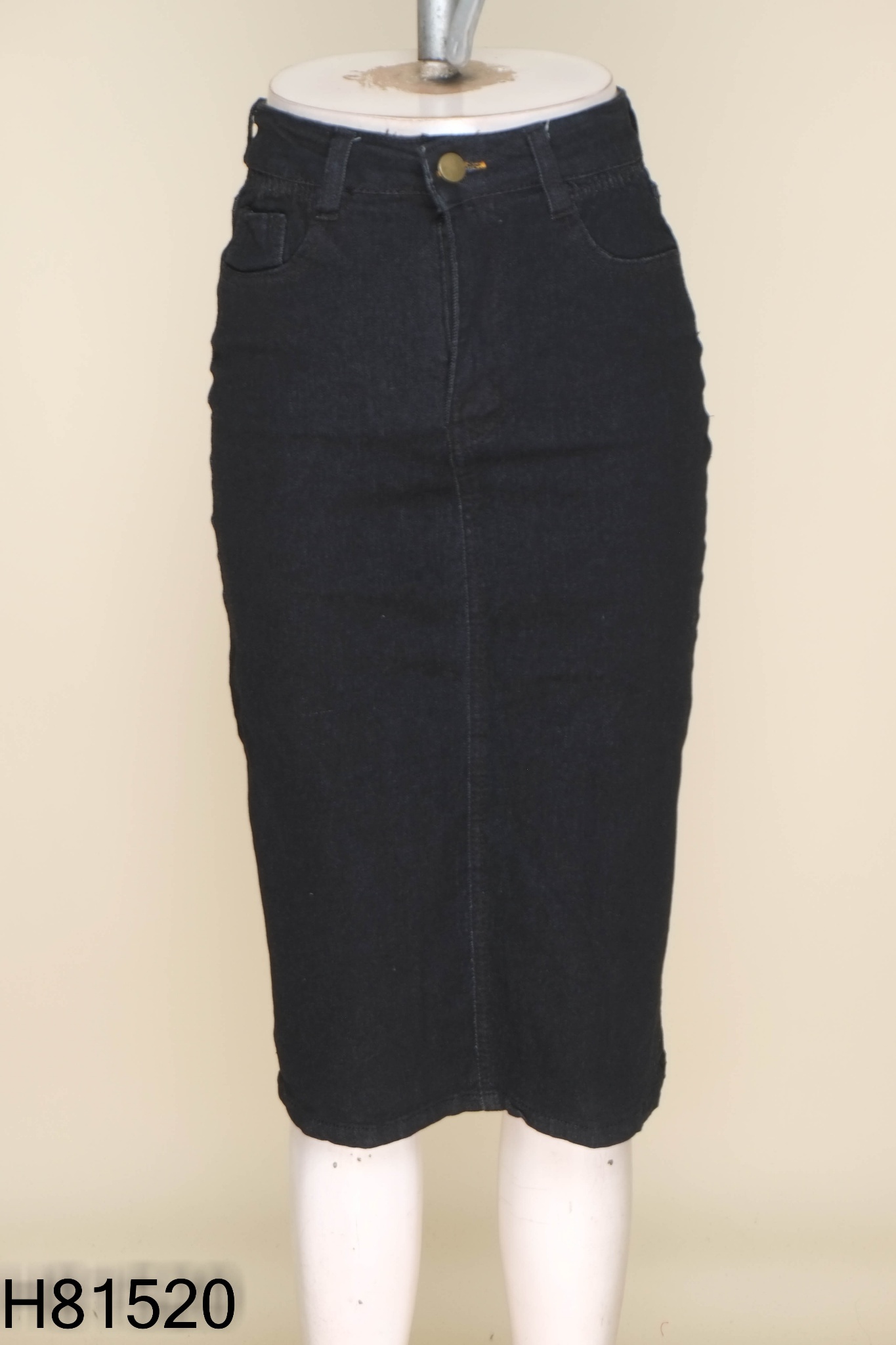 Chân váy jeans đen trơn