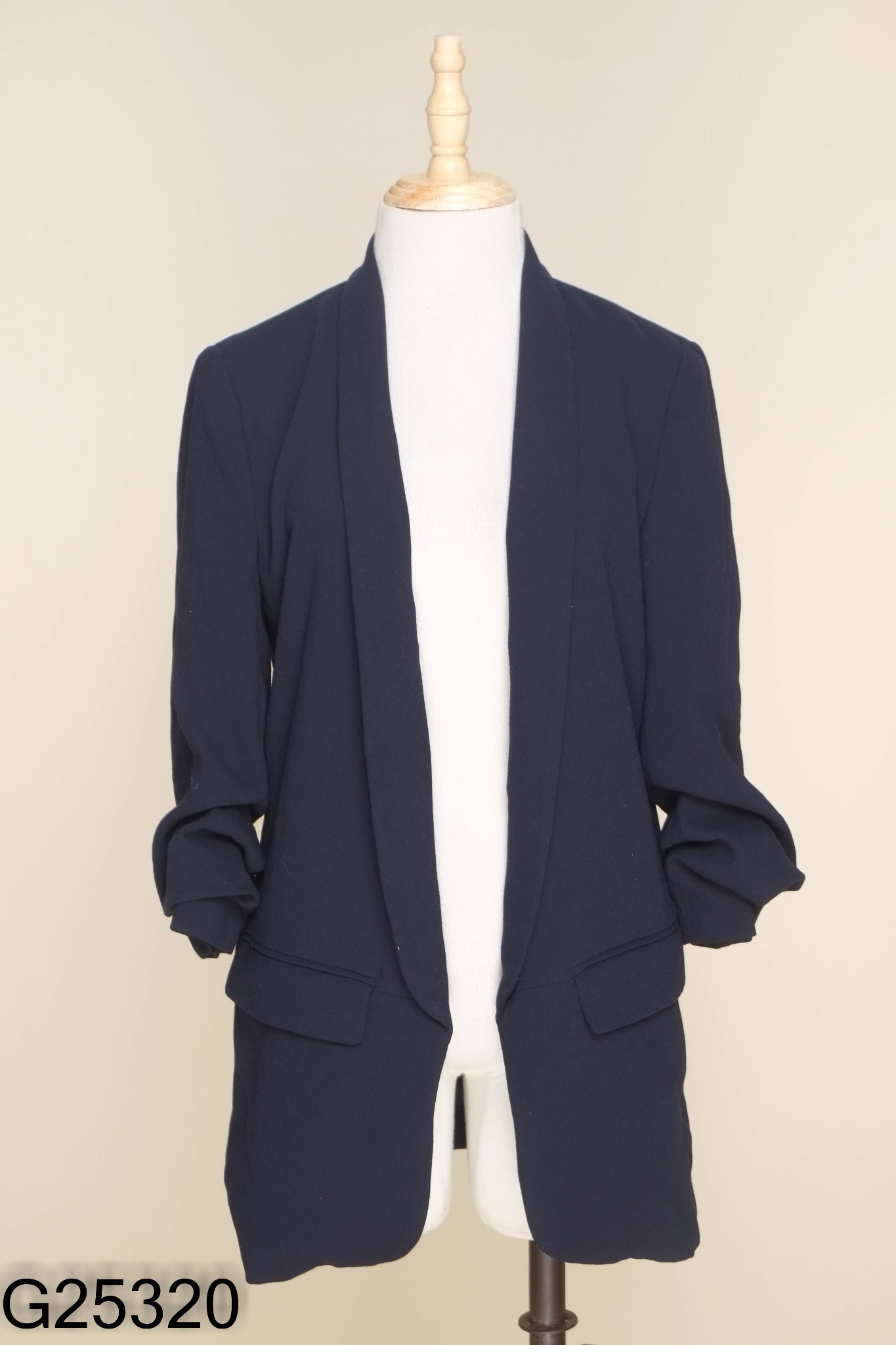 Blazer xanh đen trơn