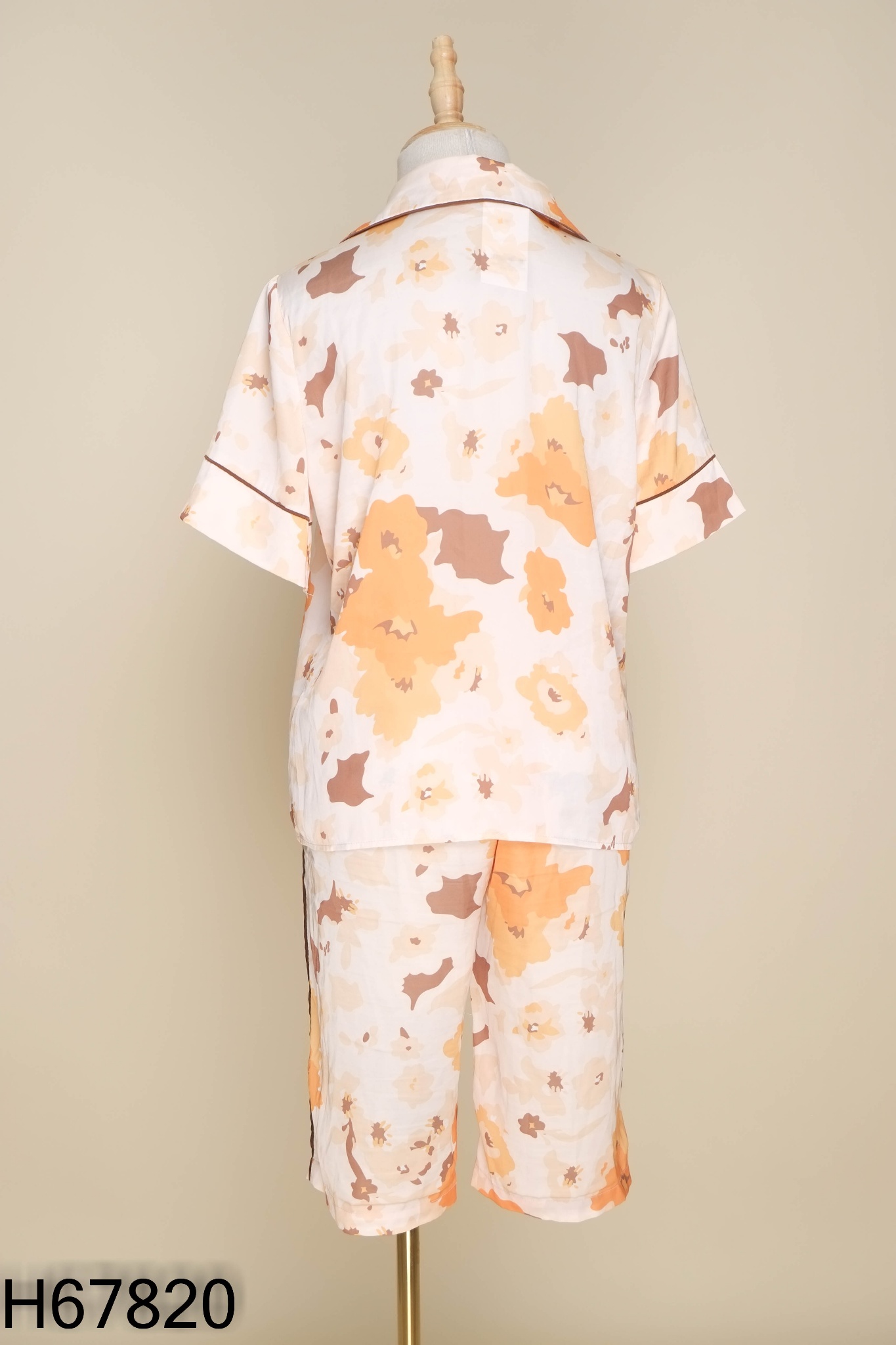 SET Pijama lụa be hoa