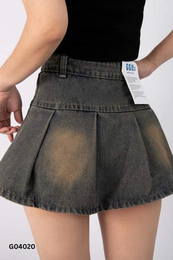 Chân váy jeans xanh