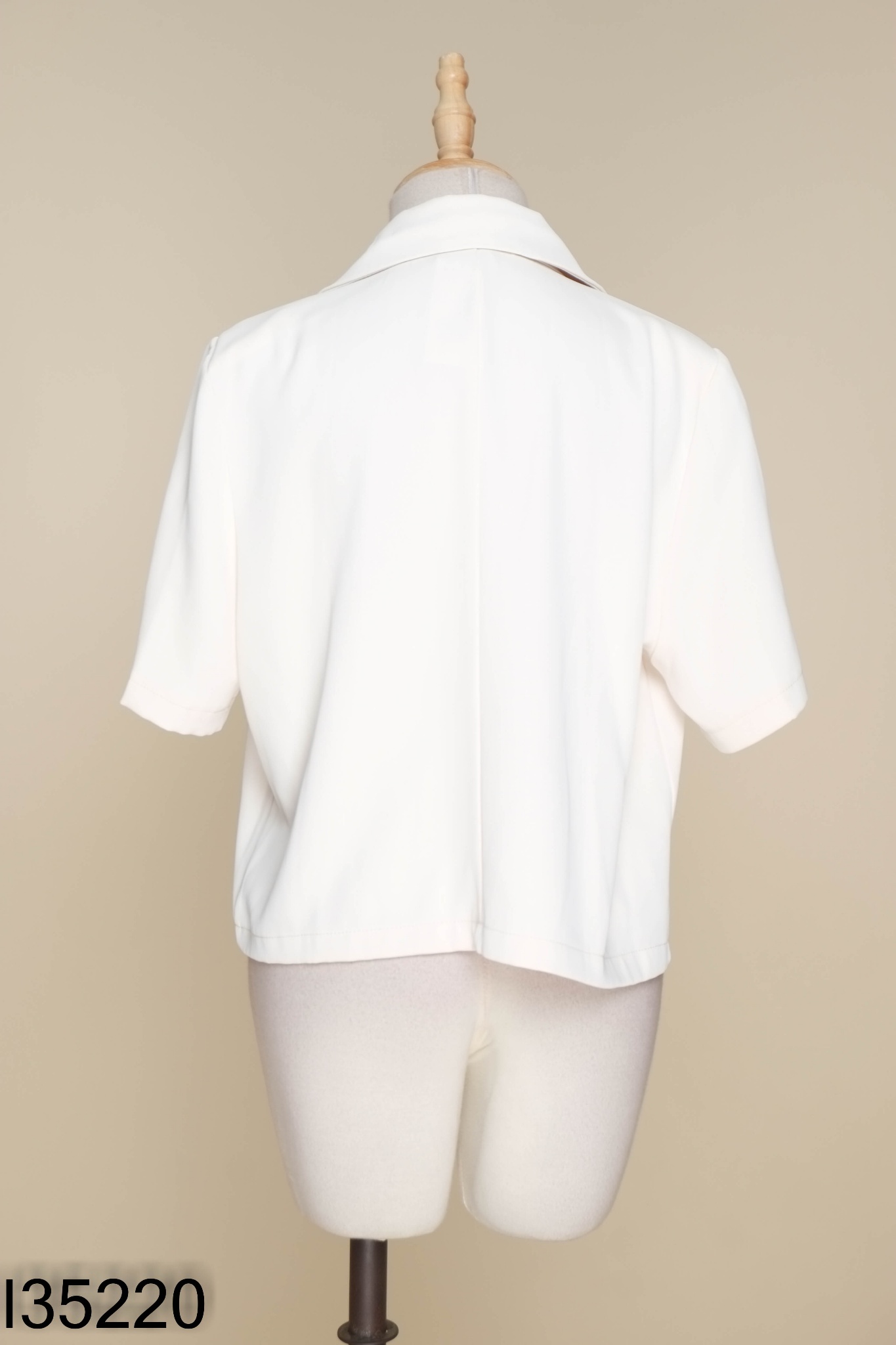 Áo be ngắn tay dáng blazer