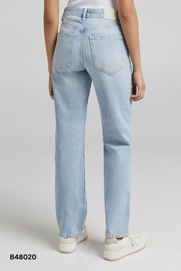 Quần jeans ZARA jeans xanh rách