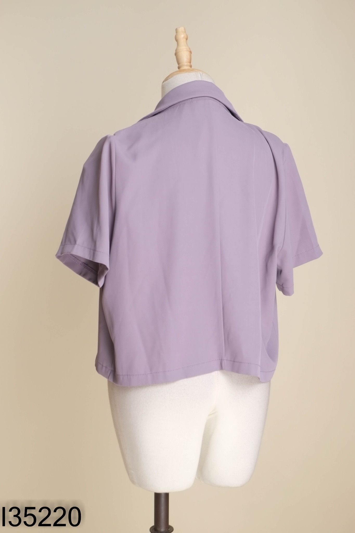 Áo tím ngắn tay dáng blazer