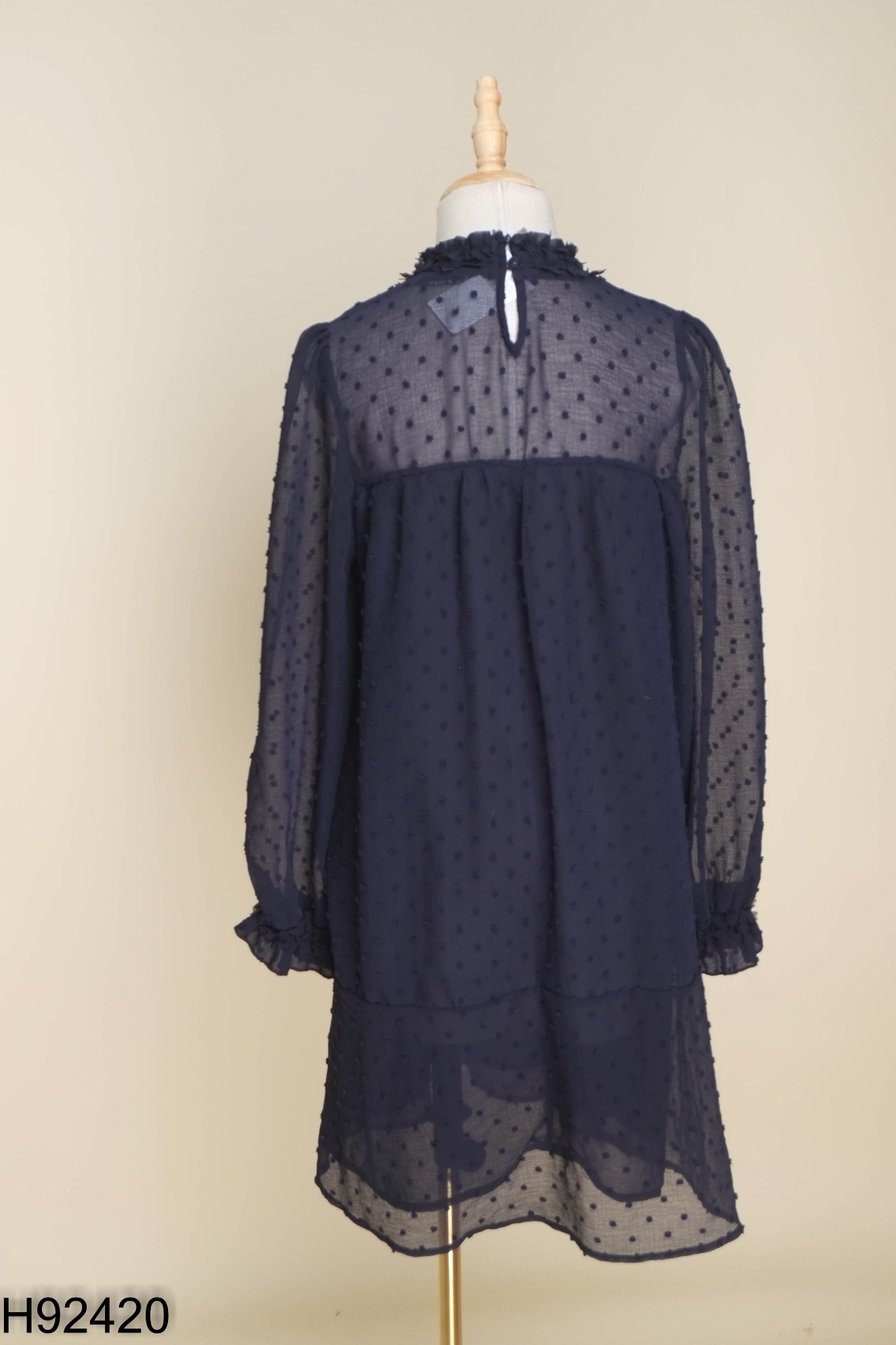 Váy xanh than đính bông (ZARA xuất)