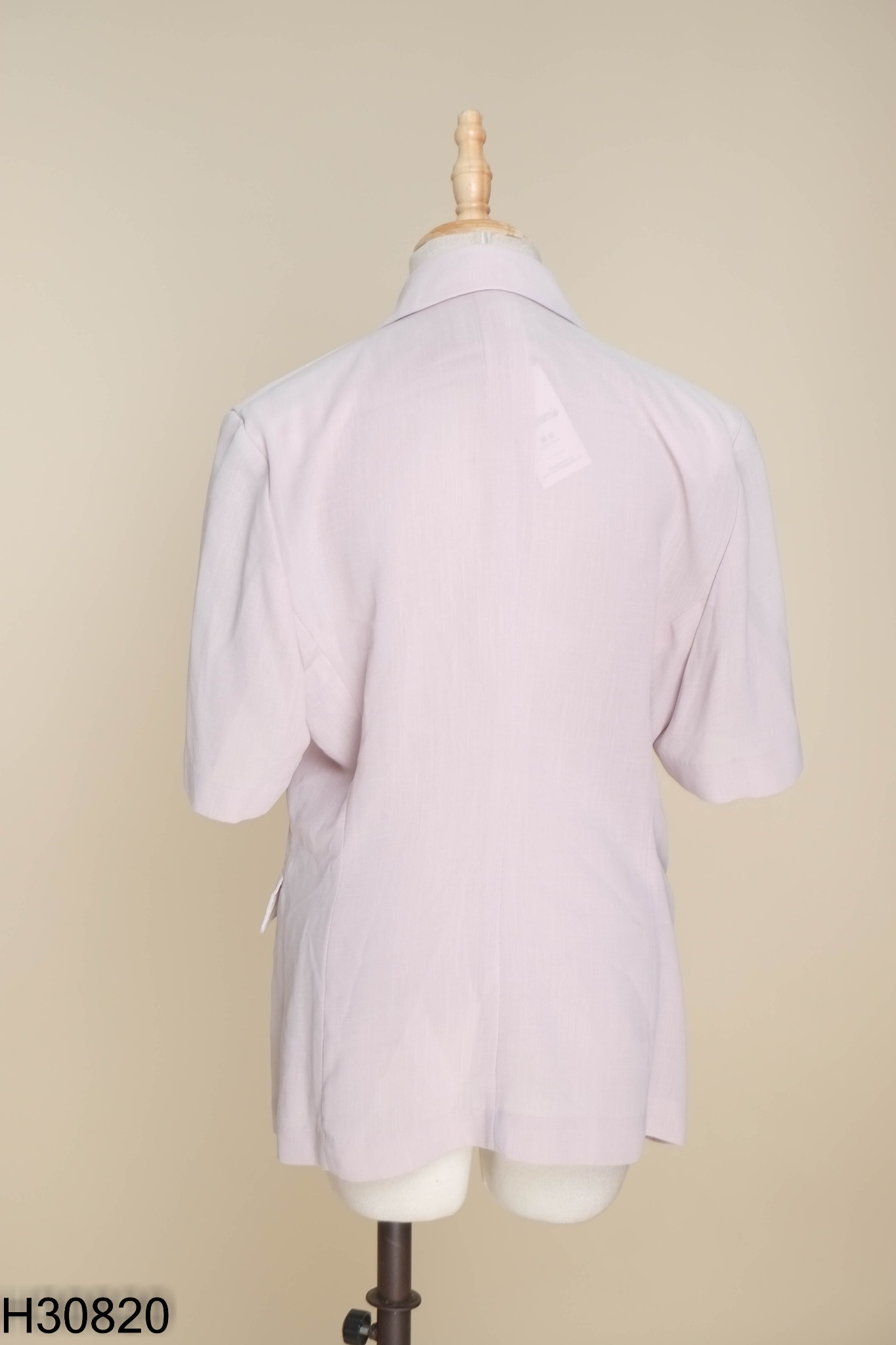 Áo blazer tím ngắn tay