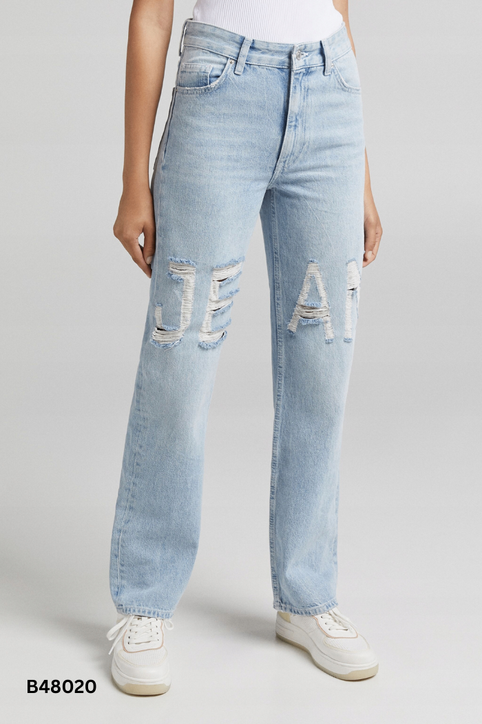 Quần jeans ZARA jeans xanh rách