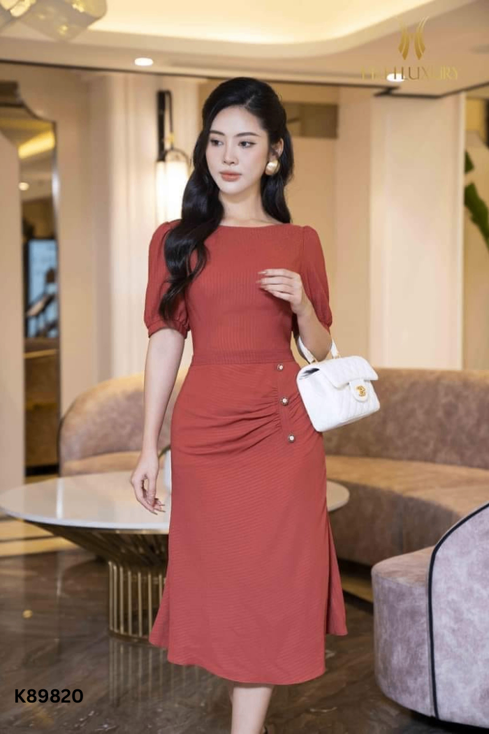 Váy H&H LUXURY cam trơn