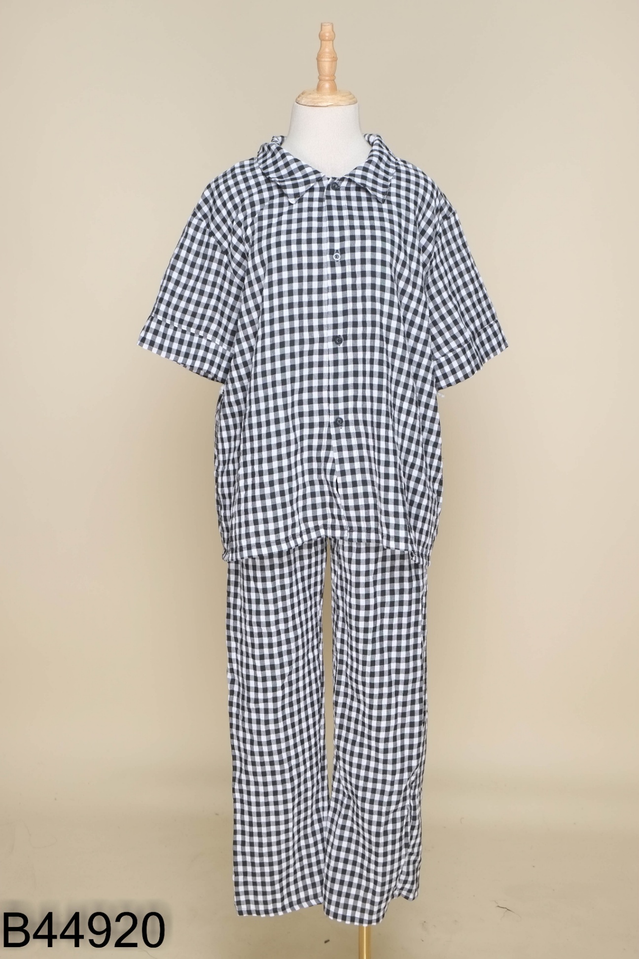 Set Pijama đen trắng kẻ caro