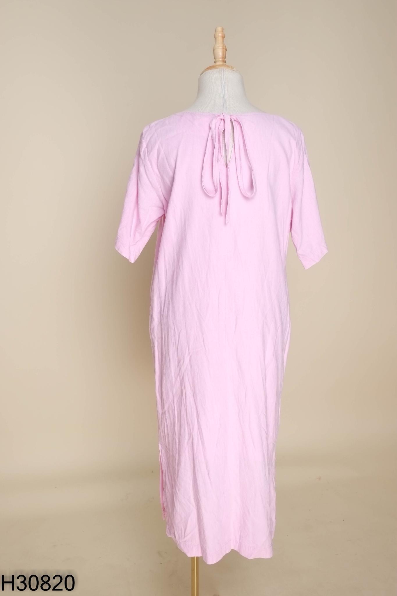 Váy linen OHANA hồng trơn