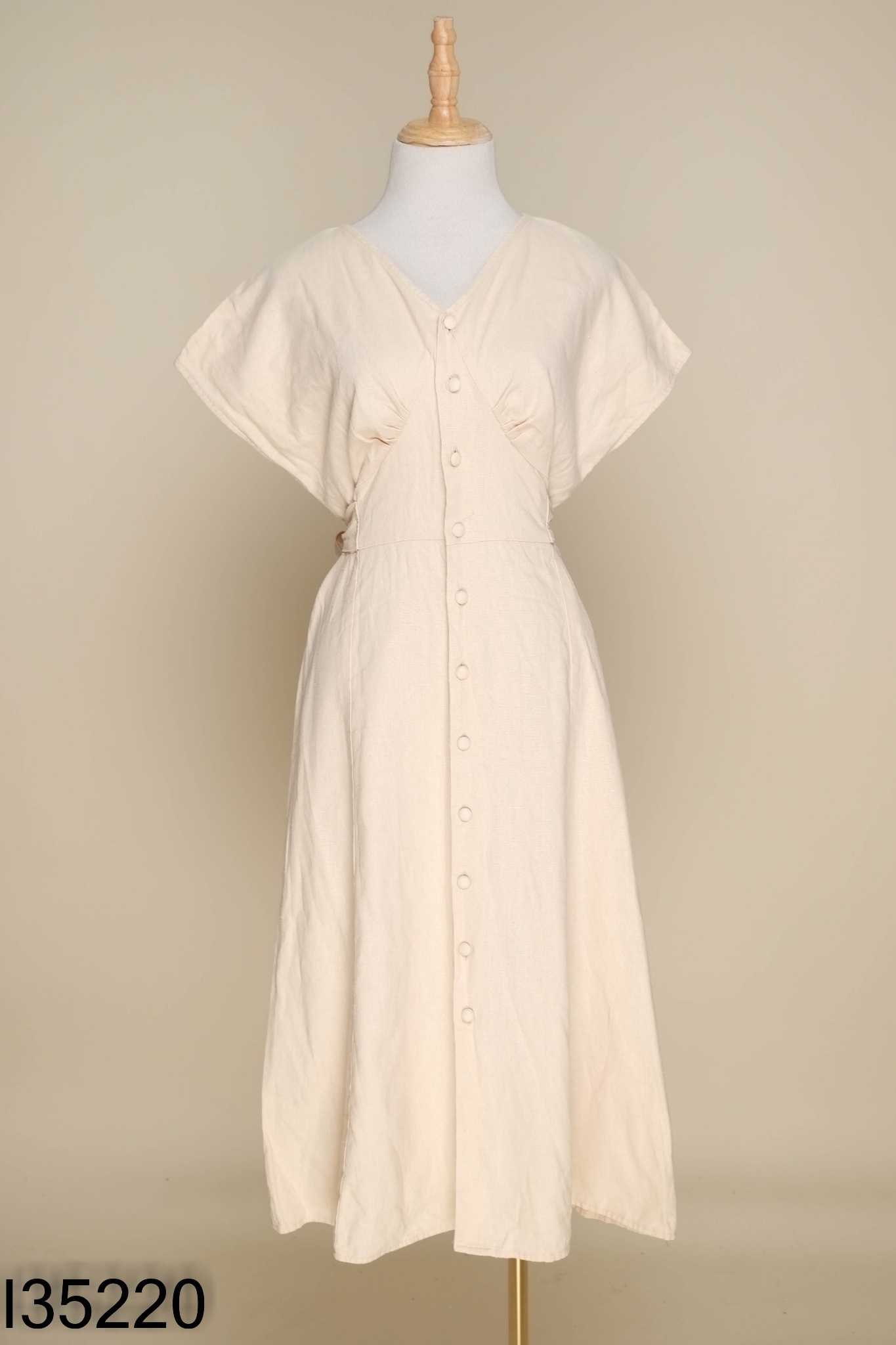 Váy linen be THE 19 CLUB buộc eo