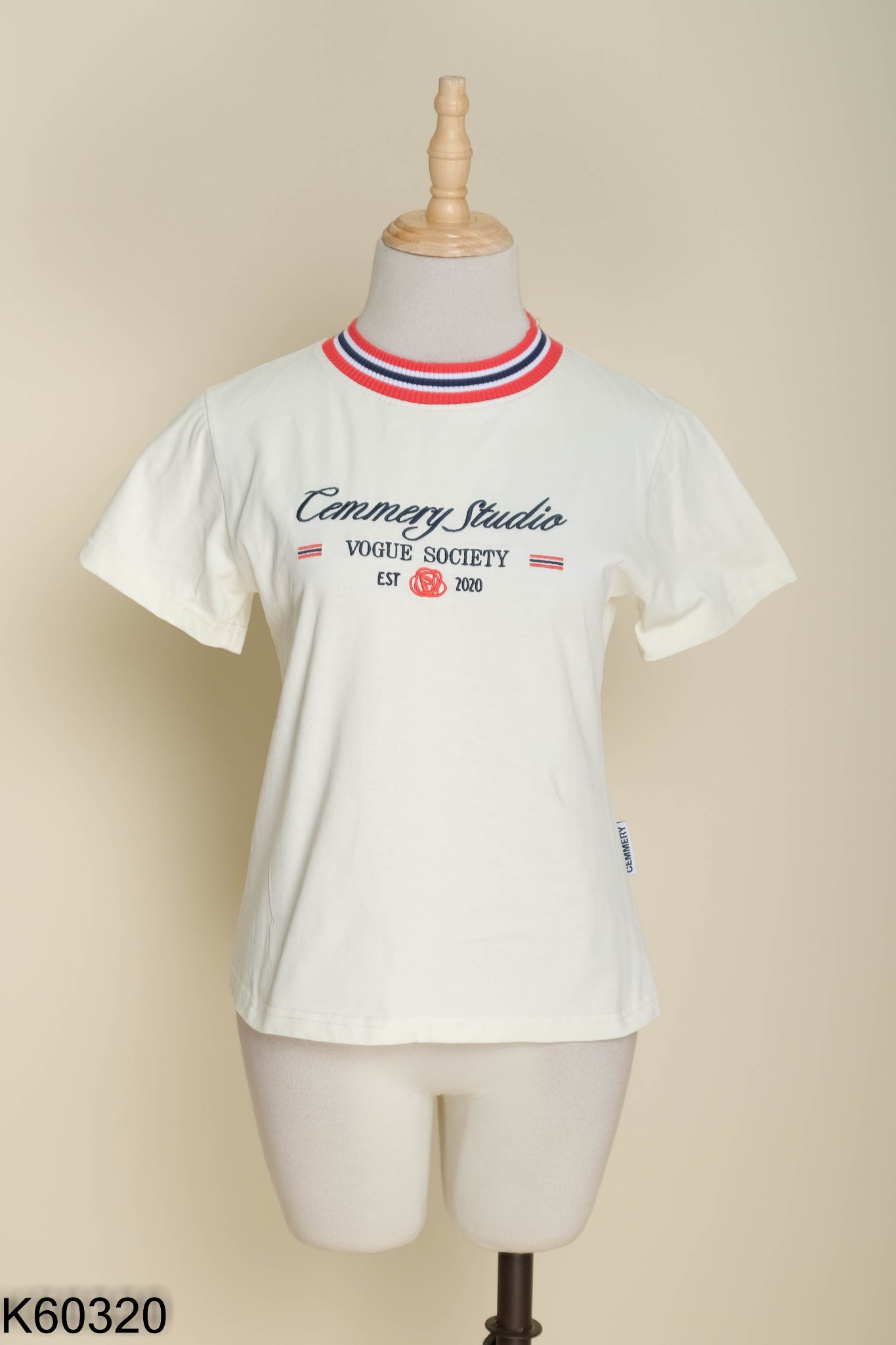 Áo CEMMERY be viền đỏ
