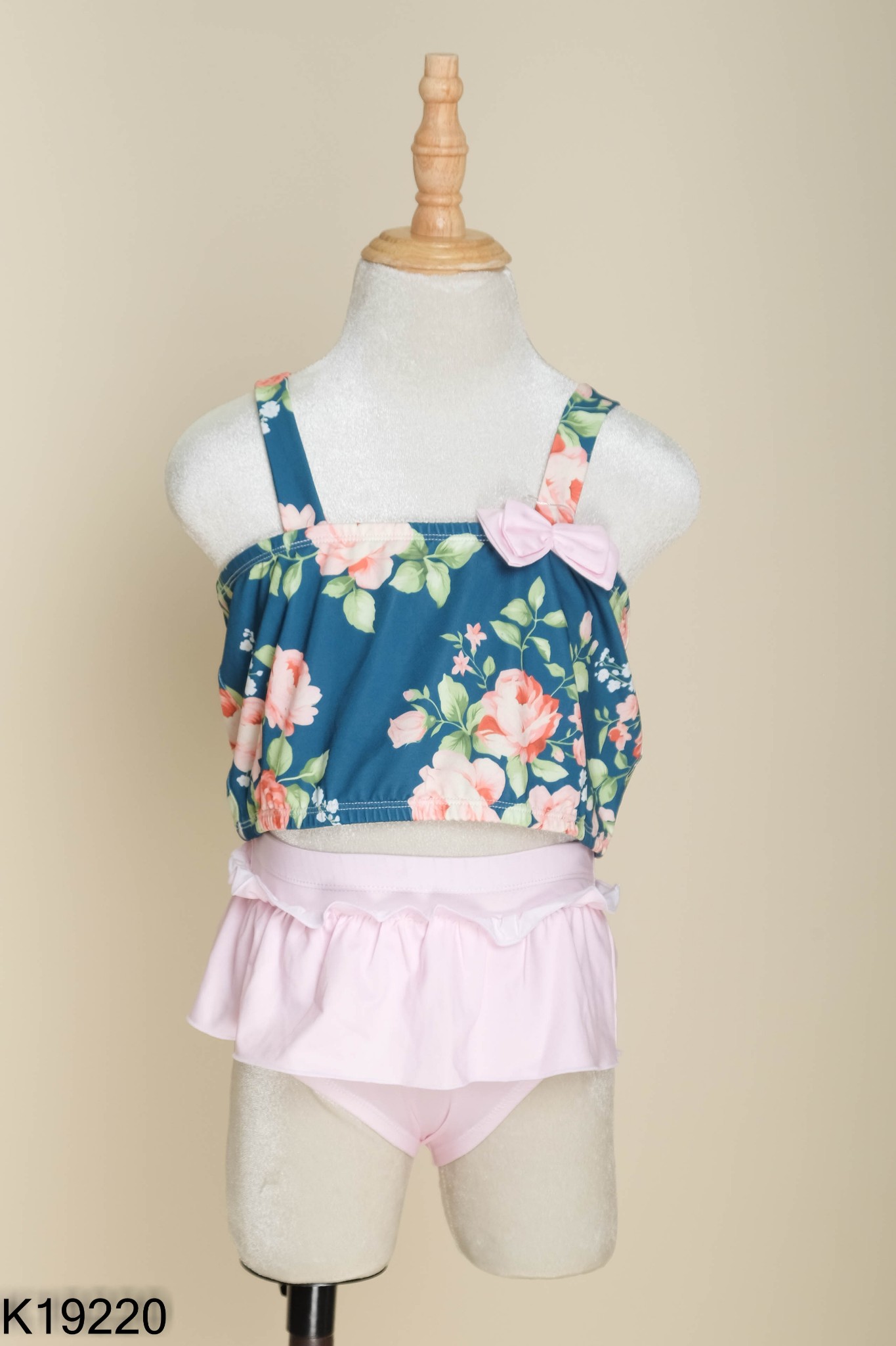 SET Đồ bơi xanh phối hồng KIDS