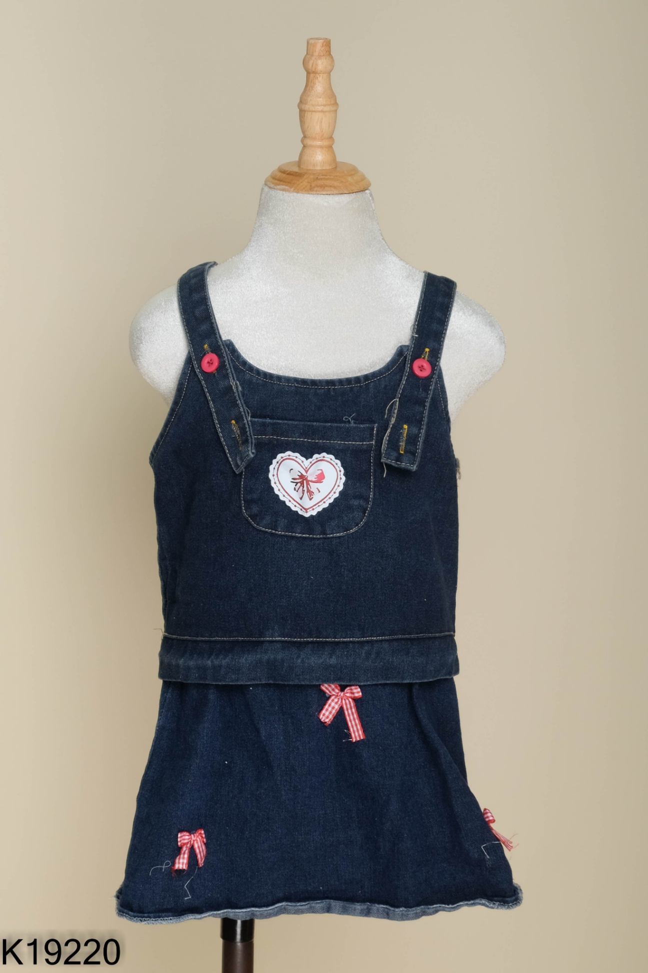 SET Áo yếm jean + chân váy KIDS