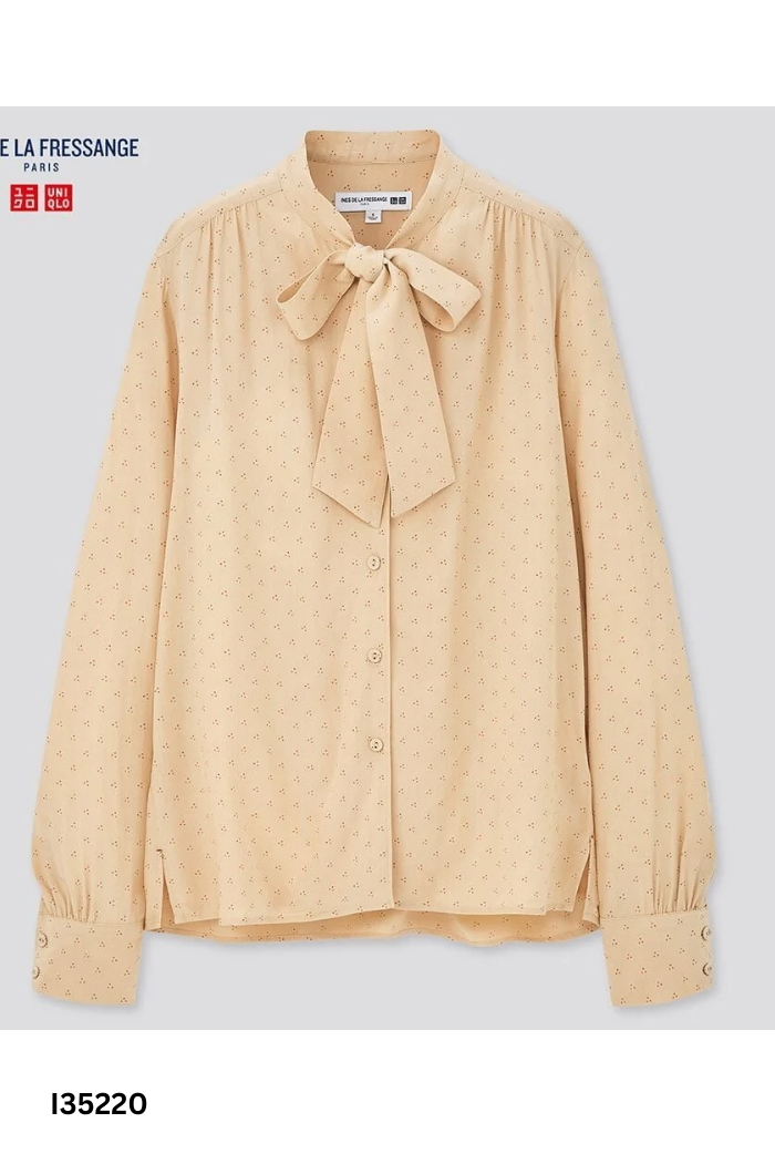 Áo be UNIQLO họa tiết