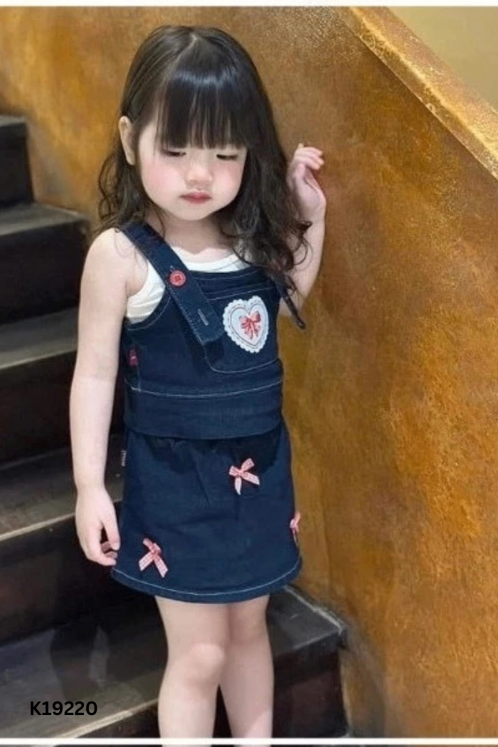 SET Áo yếm jean + chân váy KIDS