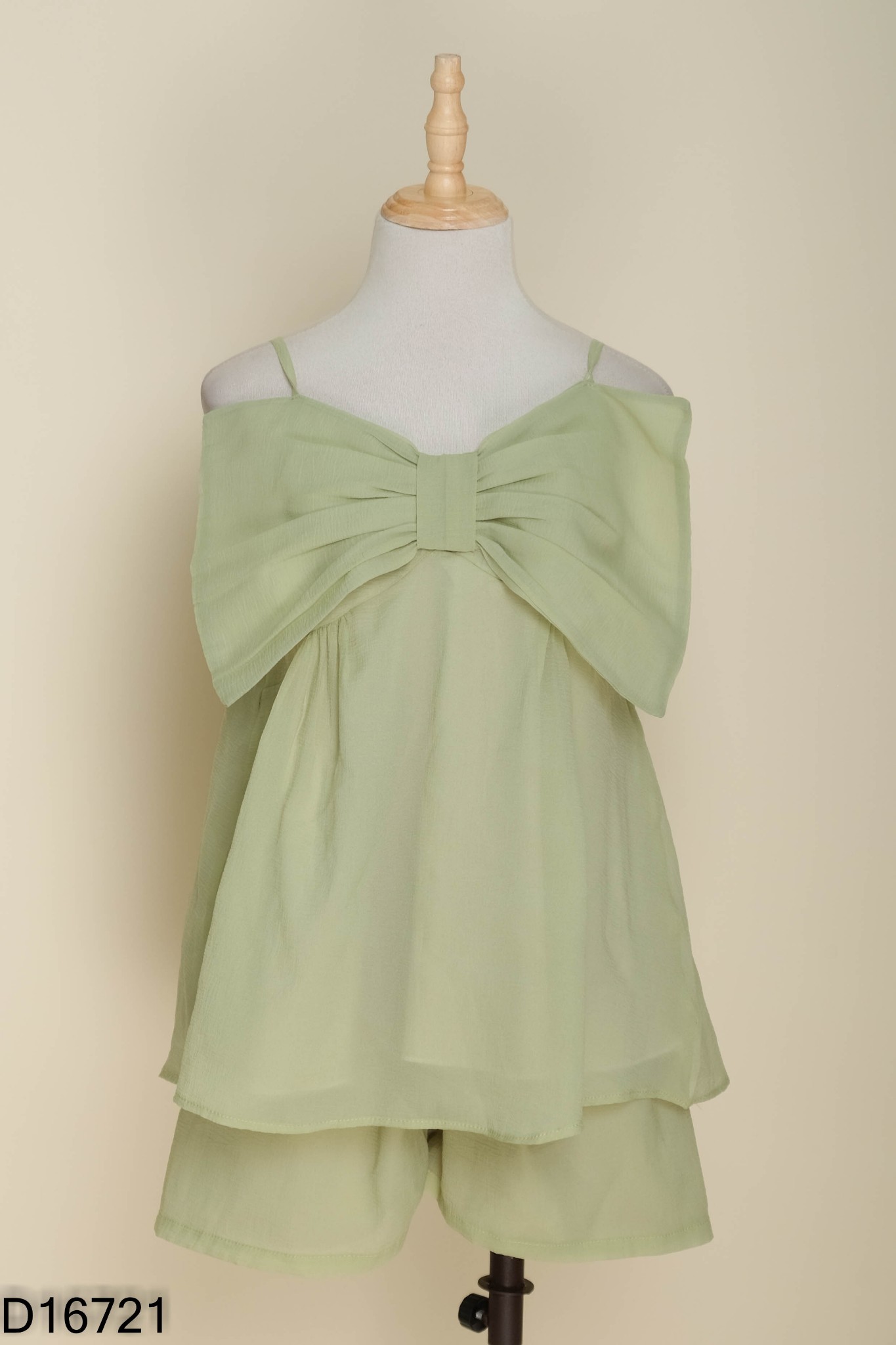 SET Áo xanh hai dây nơ + quần short