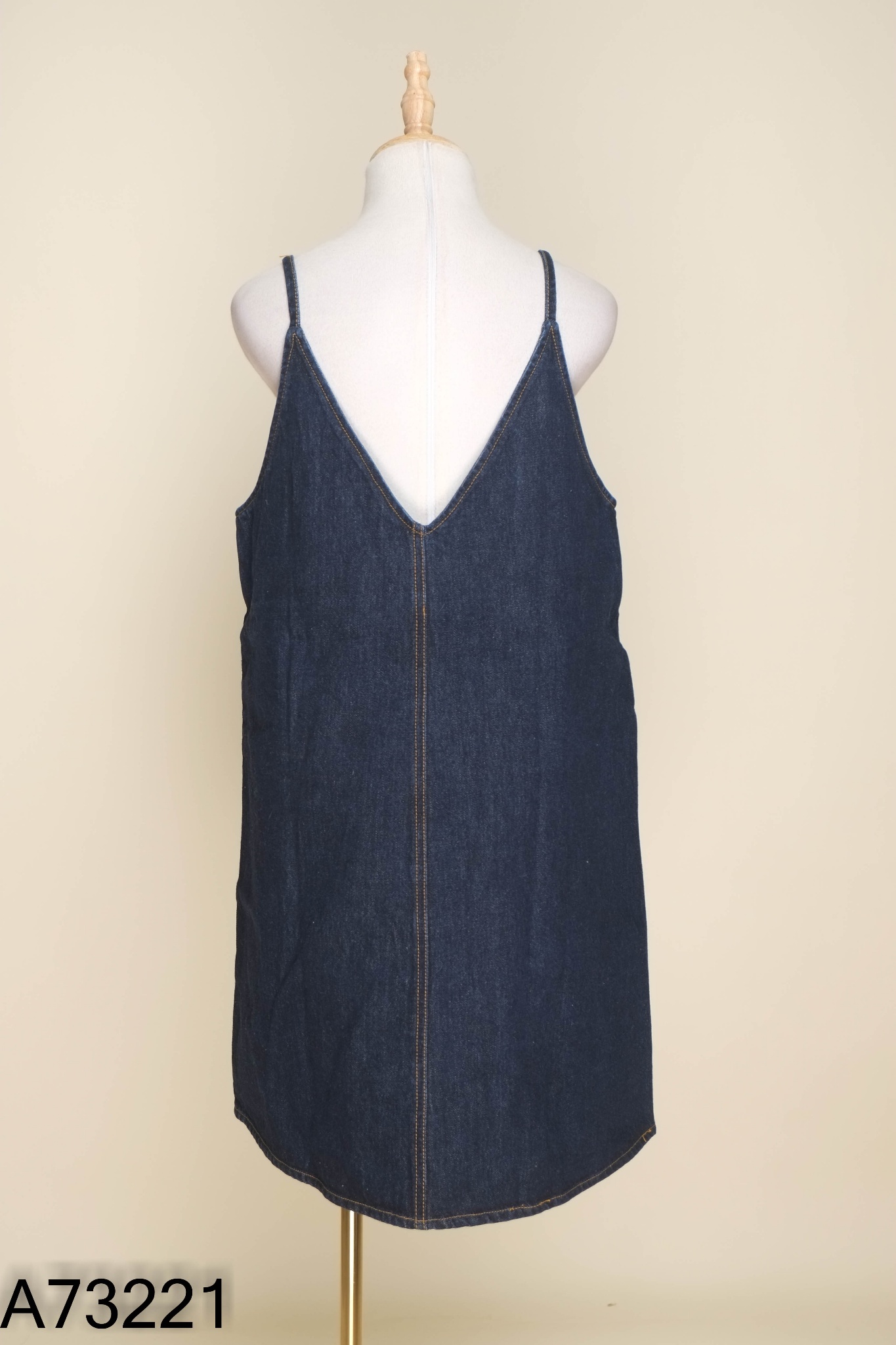 Váy hai dây HM yếm jeans xanh đậm