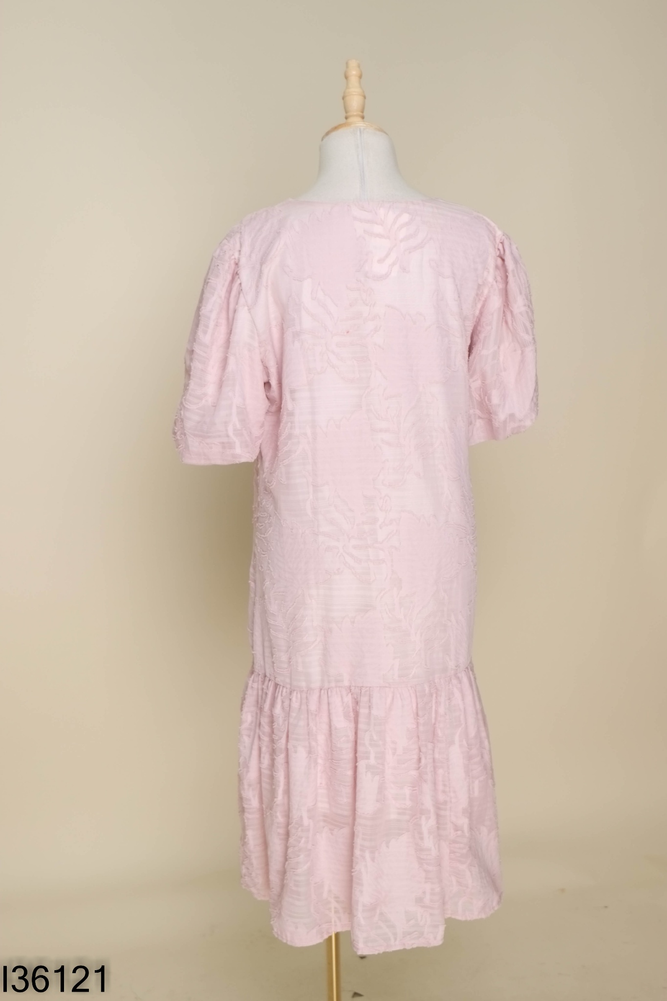 Váy babydoll hồng phối khuy