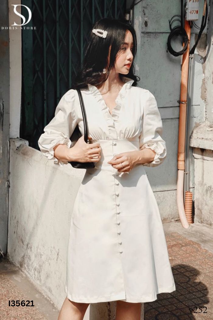 Váy DORIS STORE trắng trơn