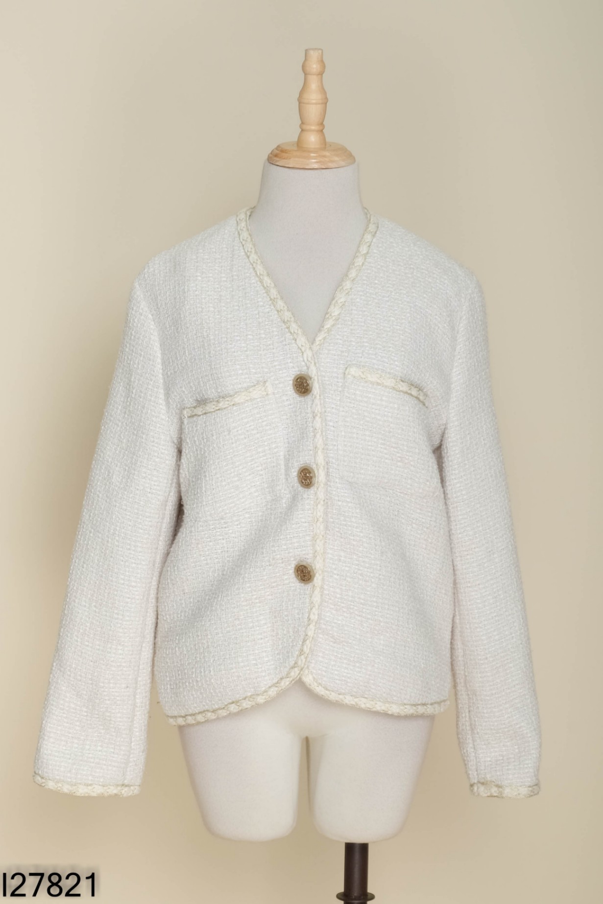 Áo dạ tweed be