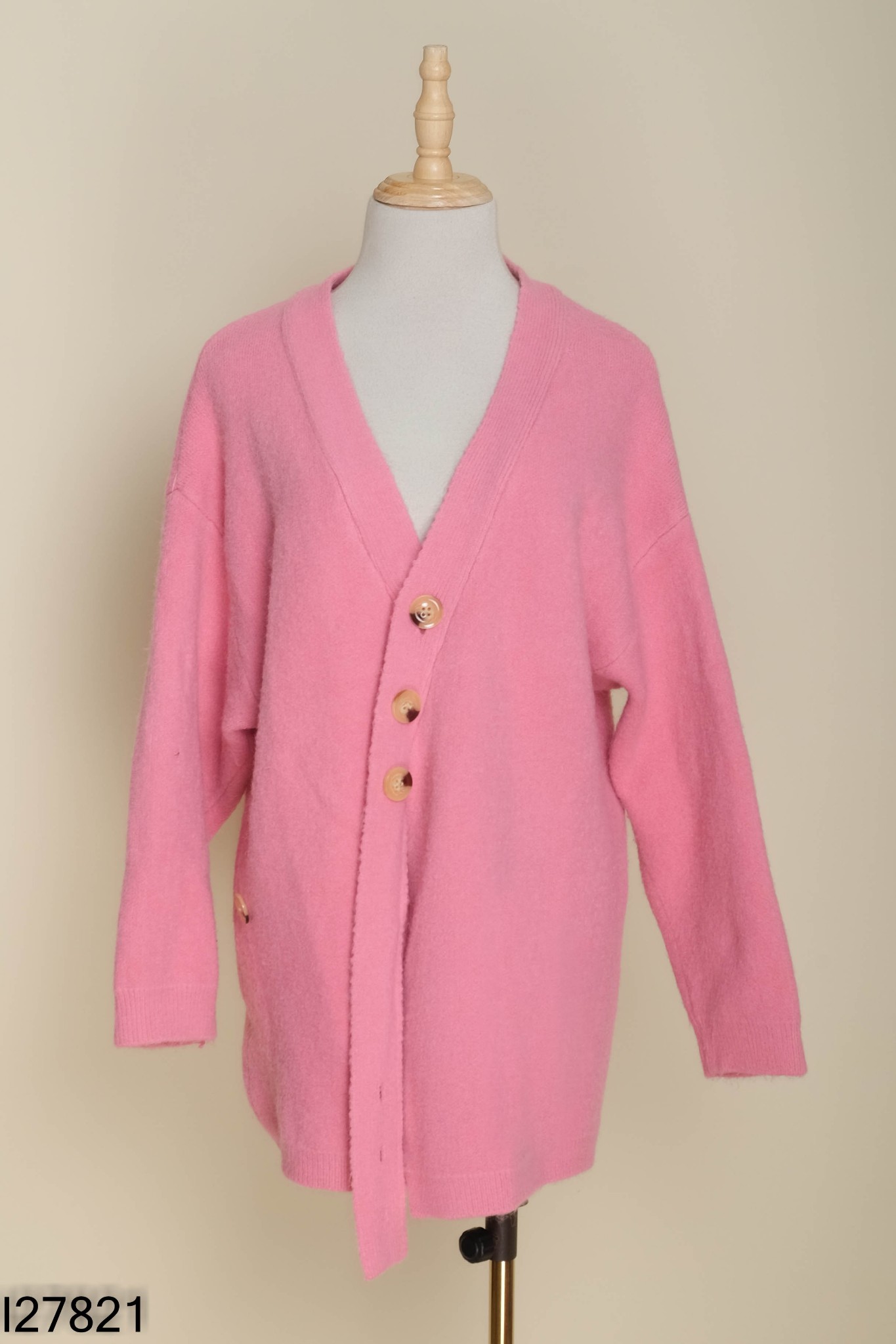 Cardigan len hồng