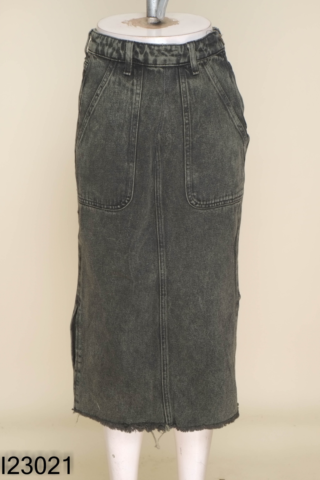 Chân váy jeans ZARA xám xanh