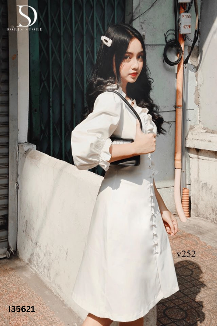 Váy DORIS STORE trắng trơn