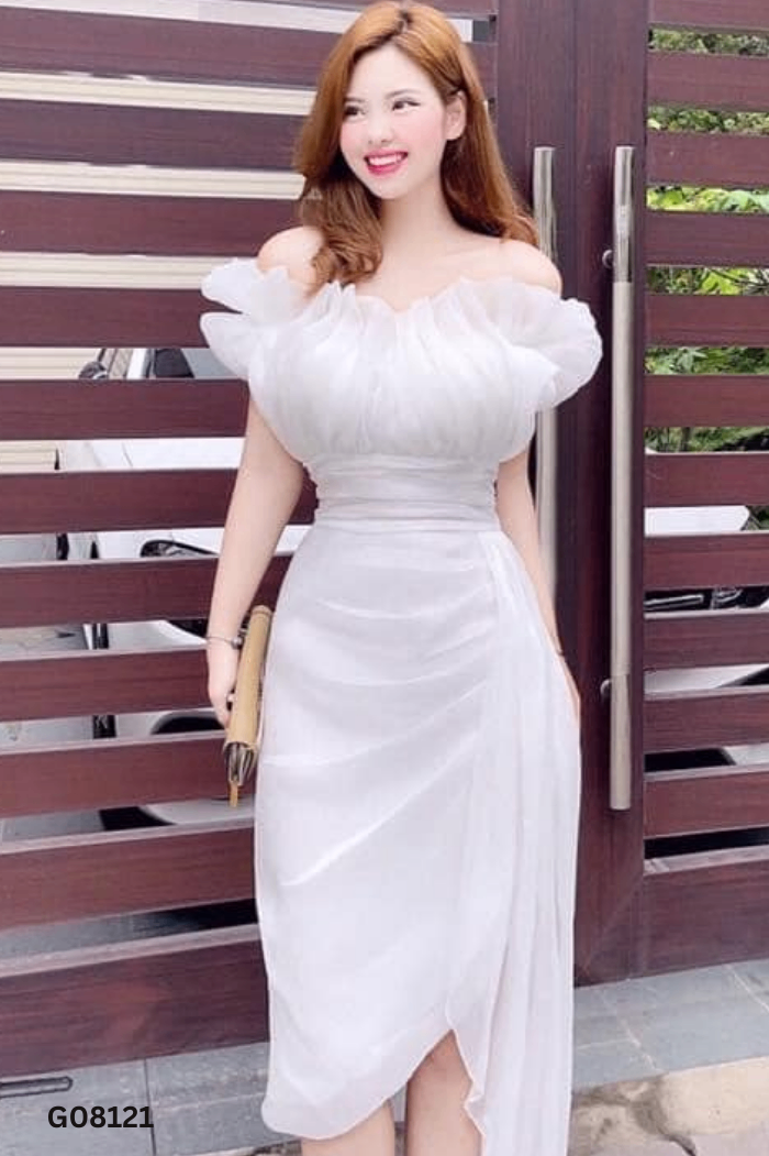 Váy ACC organza trắng bèo