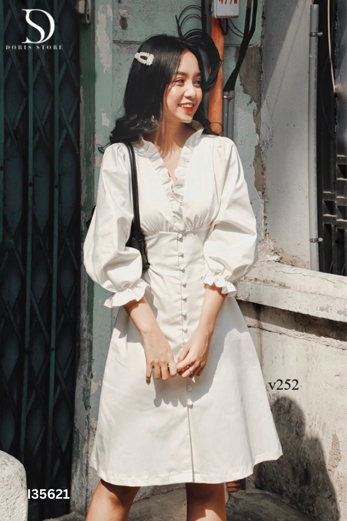 Váy DORIS STORE trắng trơn