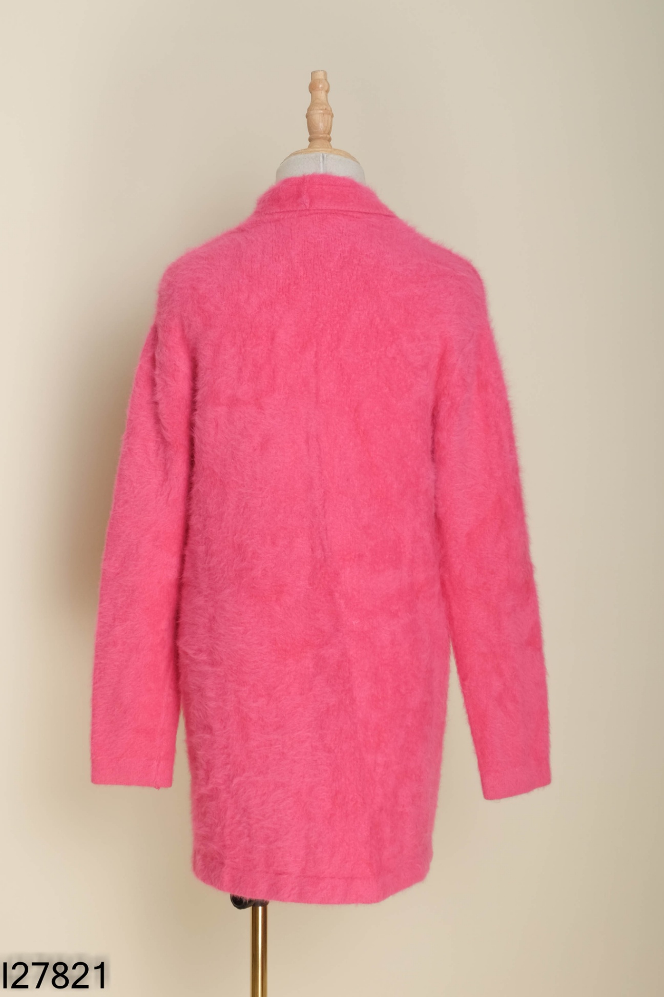 Cardigan len lông hồng