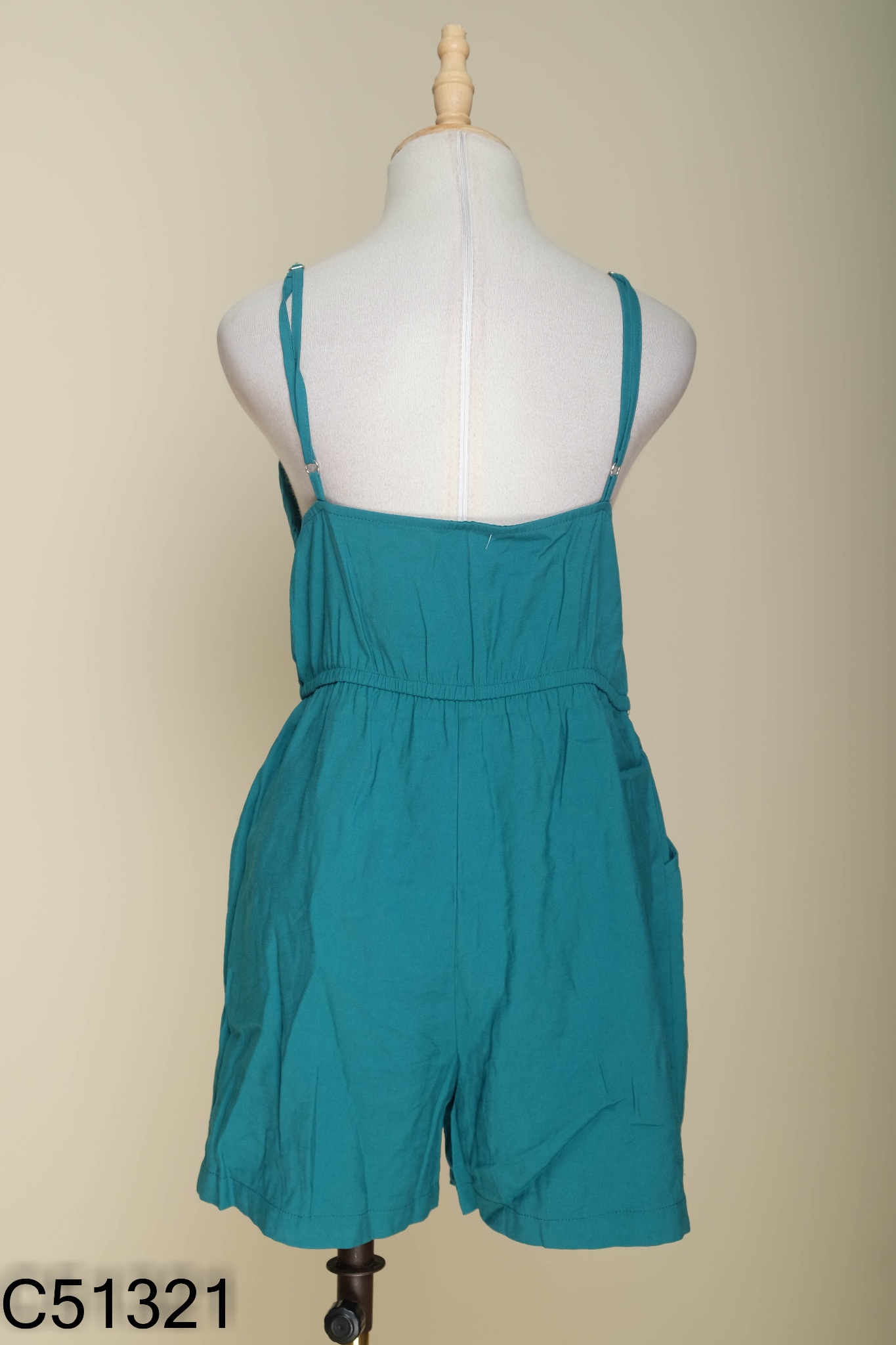 Jumpsuit xanh hai dây