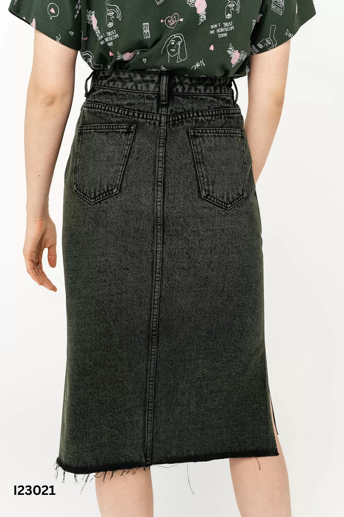 Chân váy jeans ZARA xám xanh