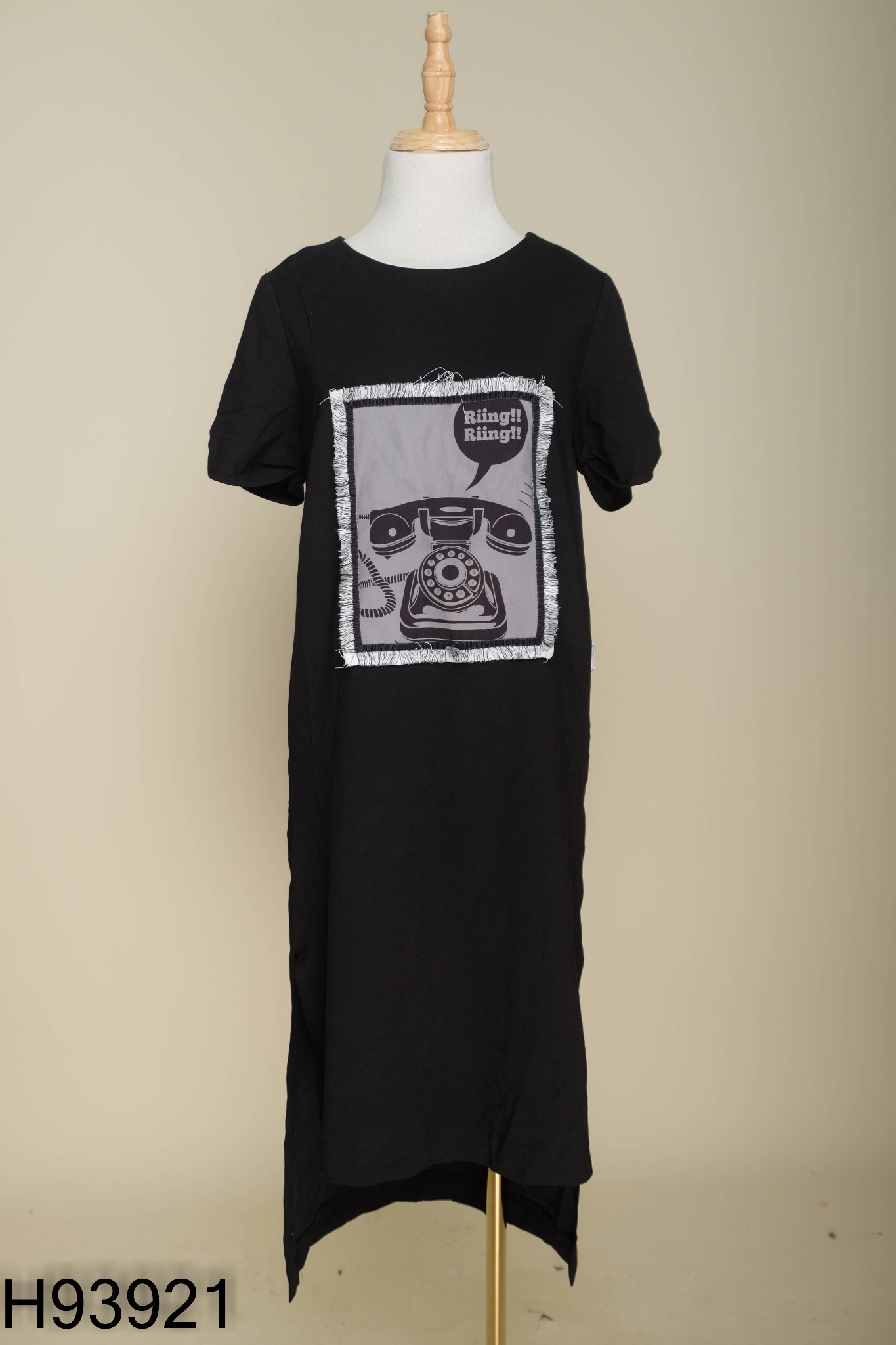 Váy IVY MODA đen in hình