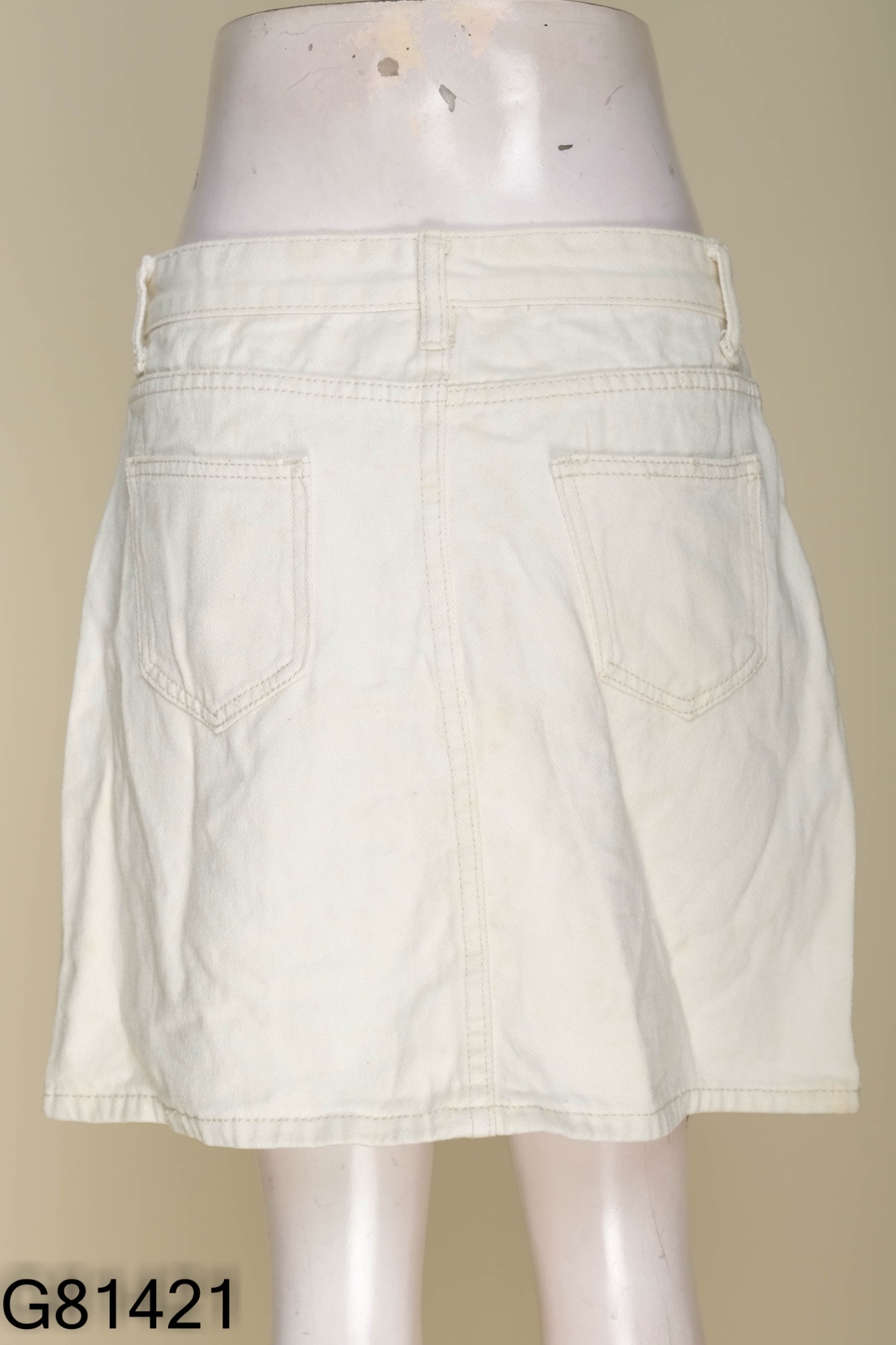 Chân váy jeans be trơn