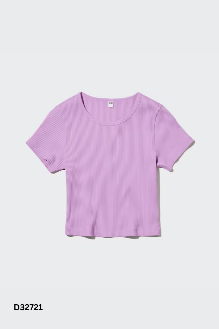 Áo UNIQLO tím trơn