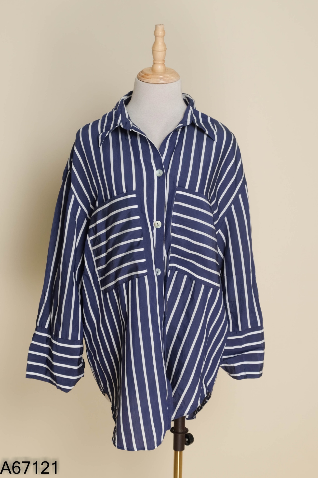 Áo sơ mi ZARA xanh sọc trắng (CẮT TAG)