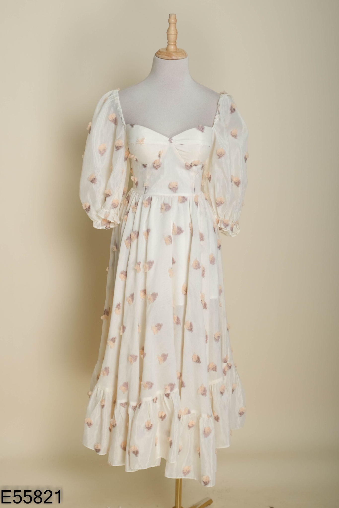 Váy be TIFFANY STUDIO họa tiết tay phồng