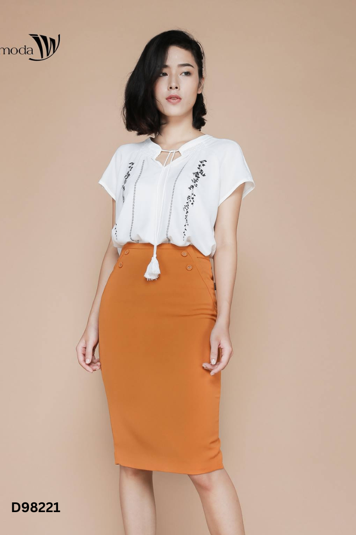 Chân váy IVY MODA cam trơn