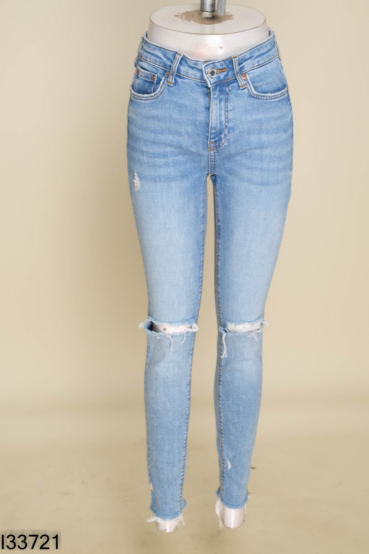 Quần jeans ZARA xanh rách